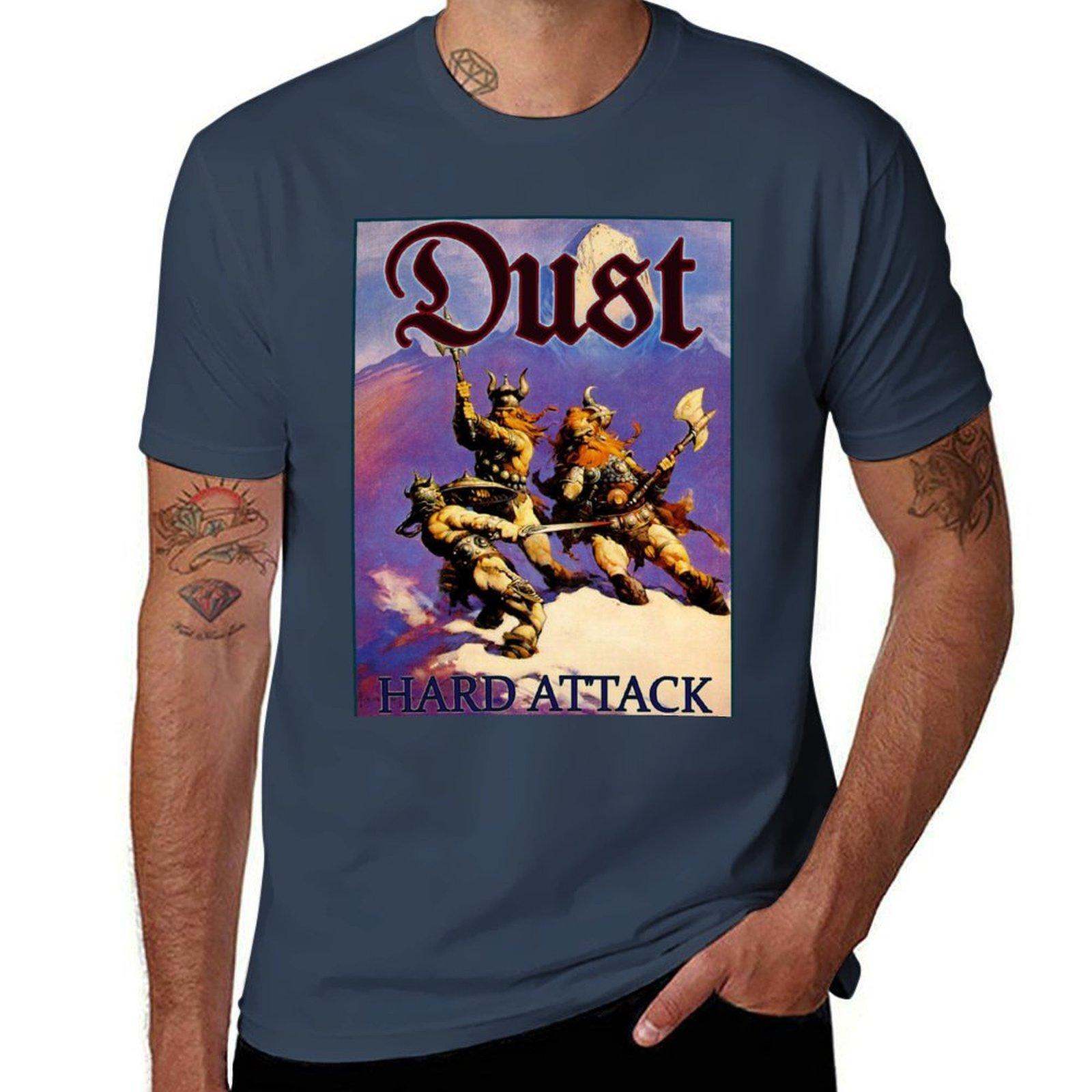 Dust Hard Attack TShirt Basic Simple Design Short Sleeve Shirt M