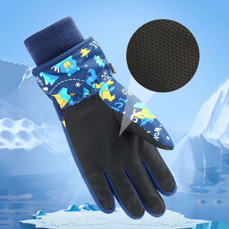 Kinder Kinder Ski Handschuhe Winter Snowboard Schnee Warme Handschuh Jungen Mädchen Wasserdicht Verdicken Fäustlinge Halten Finger Warm