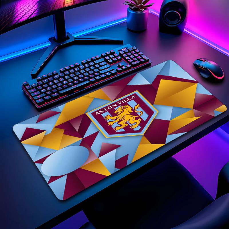 Aston Villa Football Print Mouse Pad Non?Slip Rubber Desk Mat Waterproof Gaming Mousepad For Laptop Office Desktop