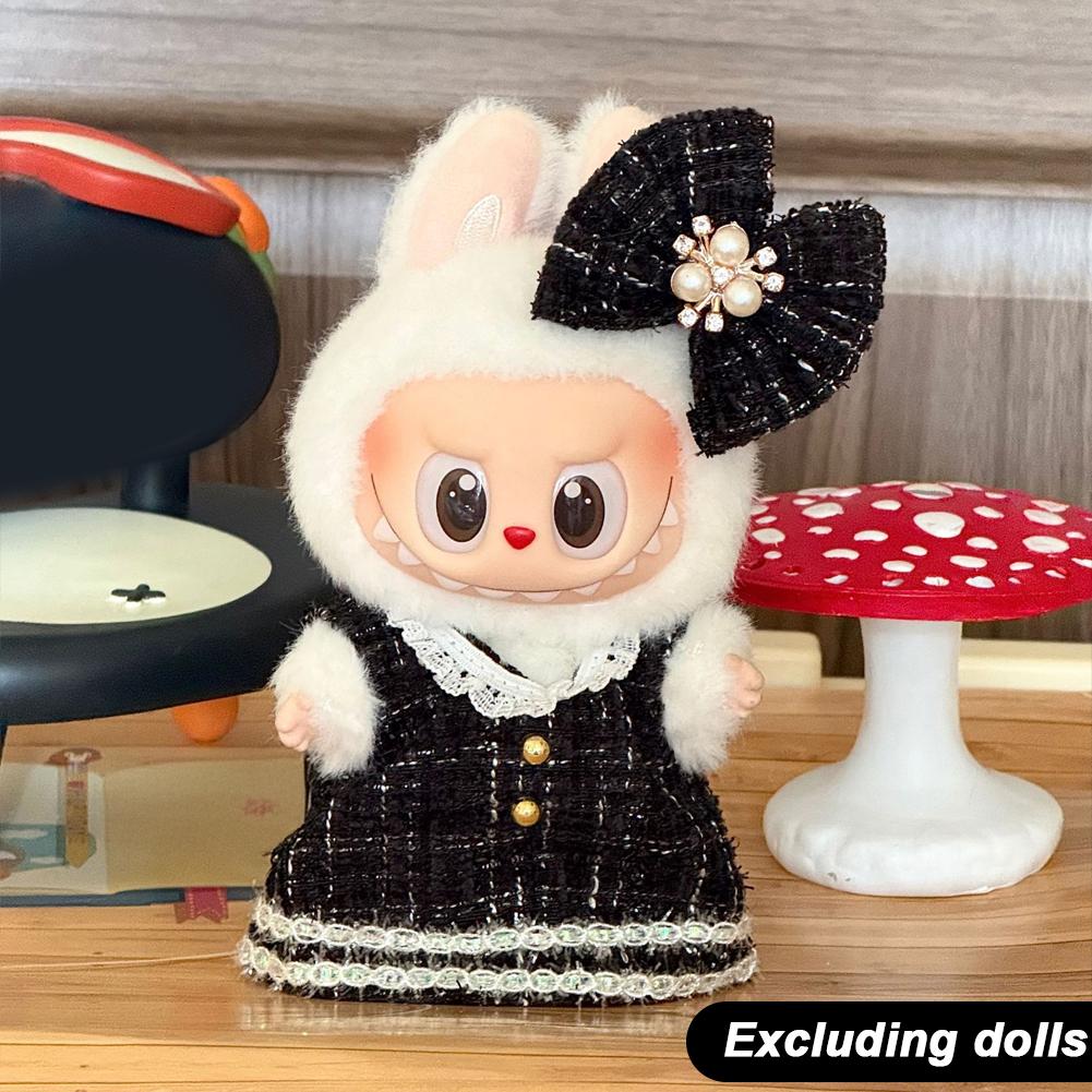 For 17cm Labubu Doll Clothes Fashion Clothes Dress Doll Clothes Color Match Overalls Dolls Accessories Cute Decoration Little Clothes