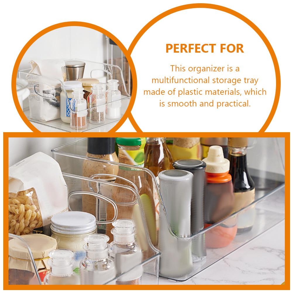 

2Pcs Kitchen Storage Box Large Capacity Transparent Fruit Organizer for Fridge Home Multi Functional Vegetable Container Clear 21.5X21.5X13.5CM