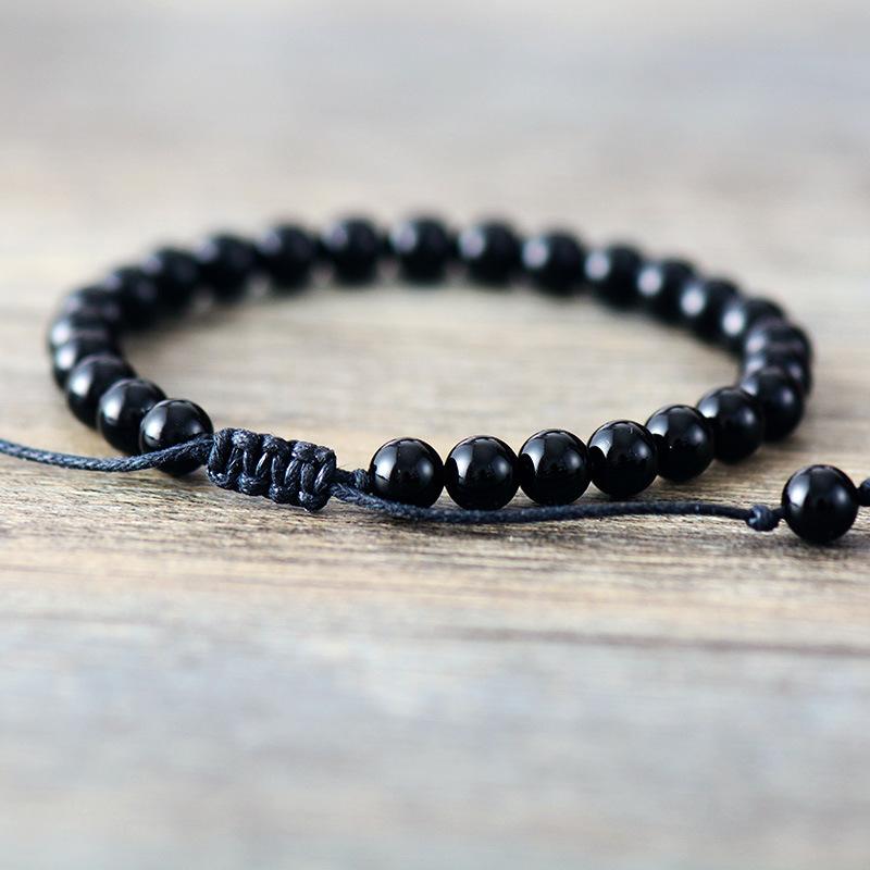 Simple Natural Stone Handmade Beaded Bracelet Couple Bracelet Popular Jewelry