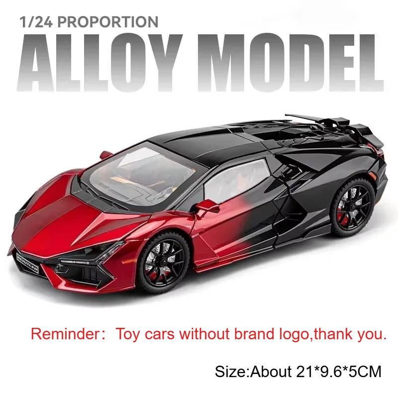 

1:24 Apollo IE Toys Cars Models Huayra GTR-CSR2 720S Revuelto With Sound Light Pull Back Miniature Sports Car Collectible Item