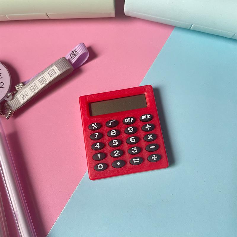 Kalkulator Mini Kwadratowy w Kolorze Cukierka - Przenośny 8-Cyfrowy Wyświetlacz do Biura i dla Uczniów