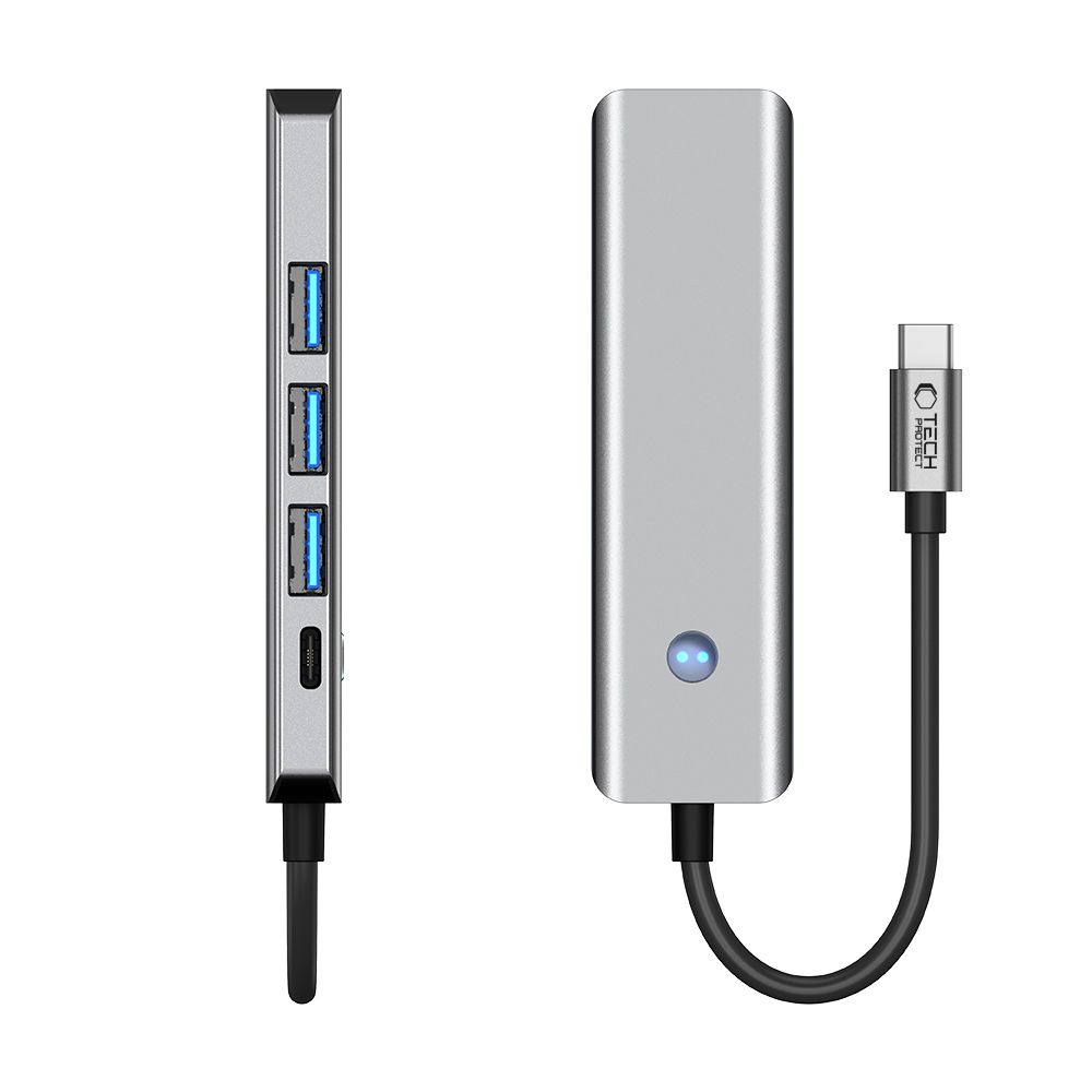 Tech-Protect Hb01 Hub Adapter 5In1 Type-C + Usb3.0 + Hdmi 4K 60Hz + Pd100W Space Grey