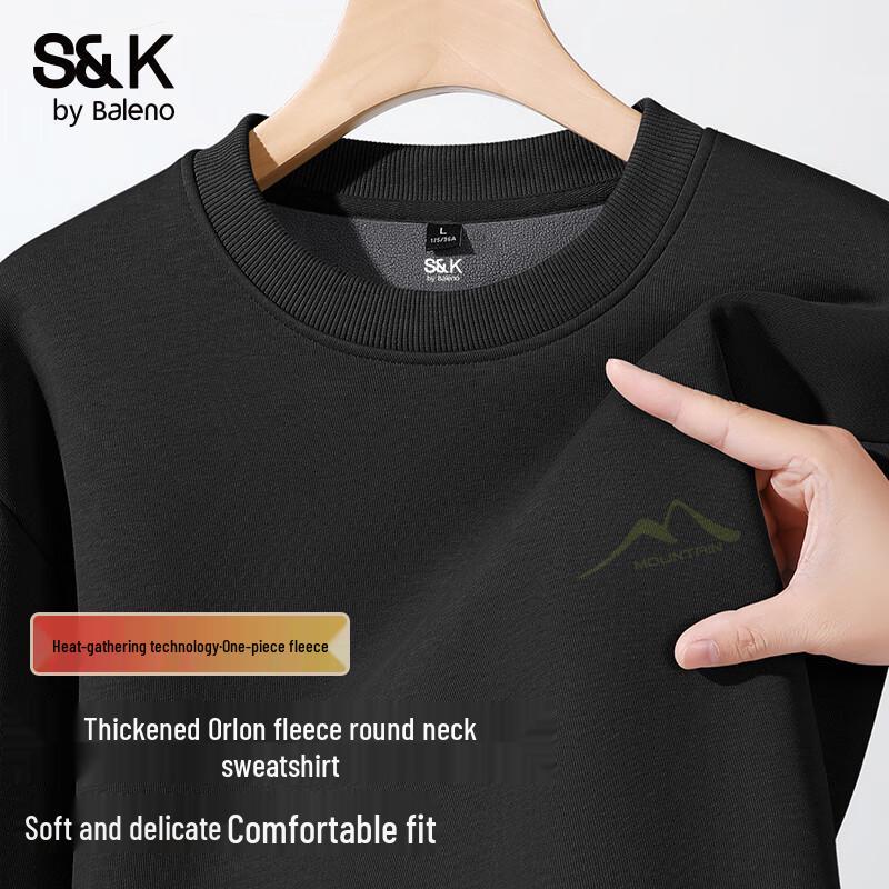 Baleno Men's S&K Mountain Print Fleece Pullover Sweatshirt