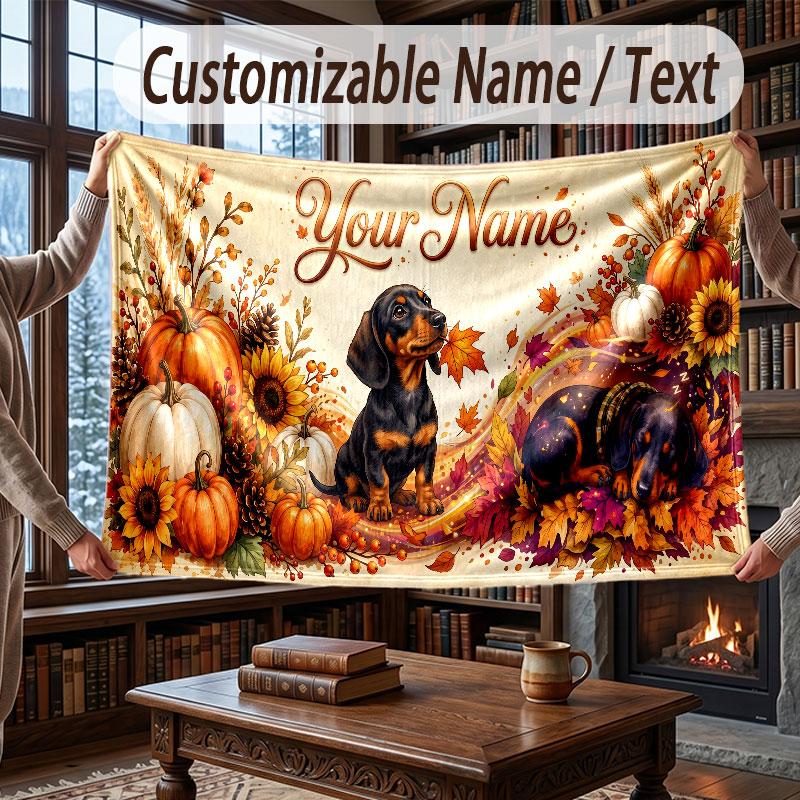 Mountain Landscape Theme Throw Blanket Custom Name Text Personalized Blanket Soft Cozy Blanket for Home Sofa Bed