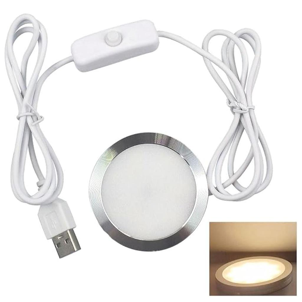 Usb Led Cabinet Light Smd2835 With/switch 5v Cable Under Lights Cool Warm Neutral White Ceiling Spot Lamp Surface Mounted 3watts