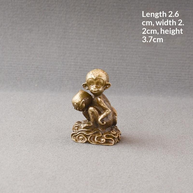 Figurines Animales en Laiton Massif Cheval Bélier Éléphant Rhinocéros Crapaud Tigre Design Rétro Pour Décoration de Maison et de Bureau Cadeau de Collection