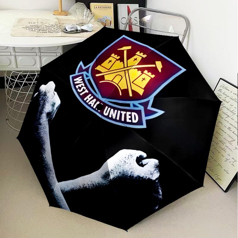 1PC hammer Football Printed Umbrella Folding umbrella, automatic umbrella 8-Frame for Travel, camping Fan gifts Christmas Gifts