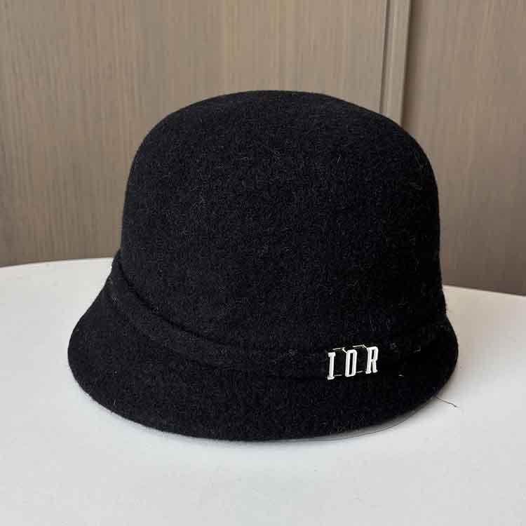

New Autumn And Winter Woolen Hat British Retro Felt Top Hat Women S Outdoor Fashion Warm Bucket Bucket Hat One size fits all чорний