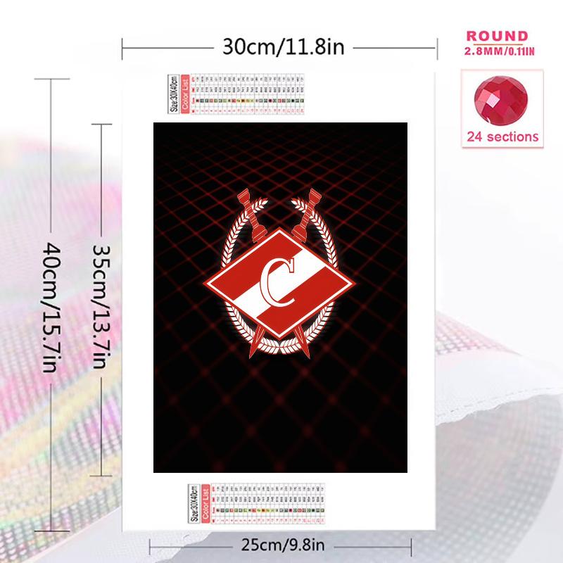 Spartak Moscow Roar.75 100% Round Full Drill 5D DIY Diamond Painting Embroidery Cross Stitch Rhinestone Décor