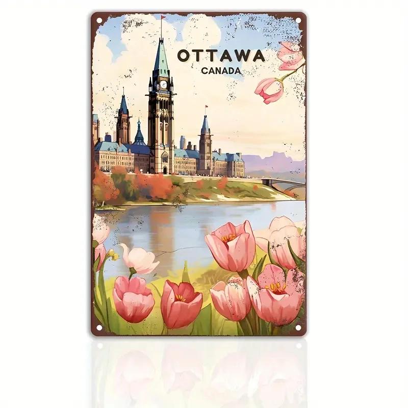 Retro Metal Sign Travel The World VENICE CANADA TORONTO  Vintage Poster Home Bar Room Pub Cafe Club Hotel Wall Decor Plate