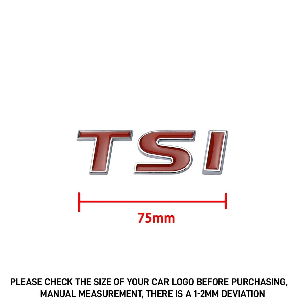 1ks TSI Písmenný Znak ABS 3D Zadní Samolepka na Kufr Auta pro Volkswagen TIGUAN TSI Golf 7 5 8 6 Passat B6 Rline Auto Styling Samolepka