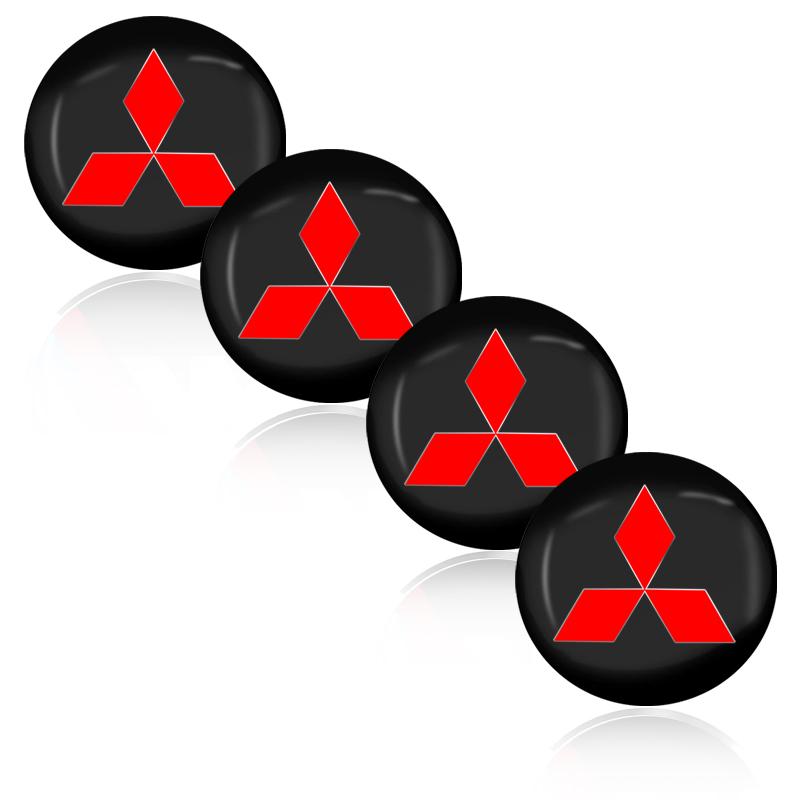 4pcs 56mm Car Tyre Wheel Center Hub Cap Badge Stickers For Mitsubishi Outlander Lancer 10 9 ASX RALLIART Eclipse L200 Pajero Wszm26