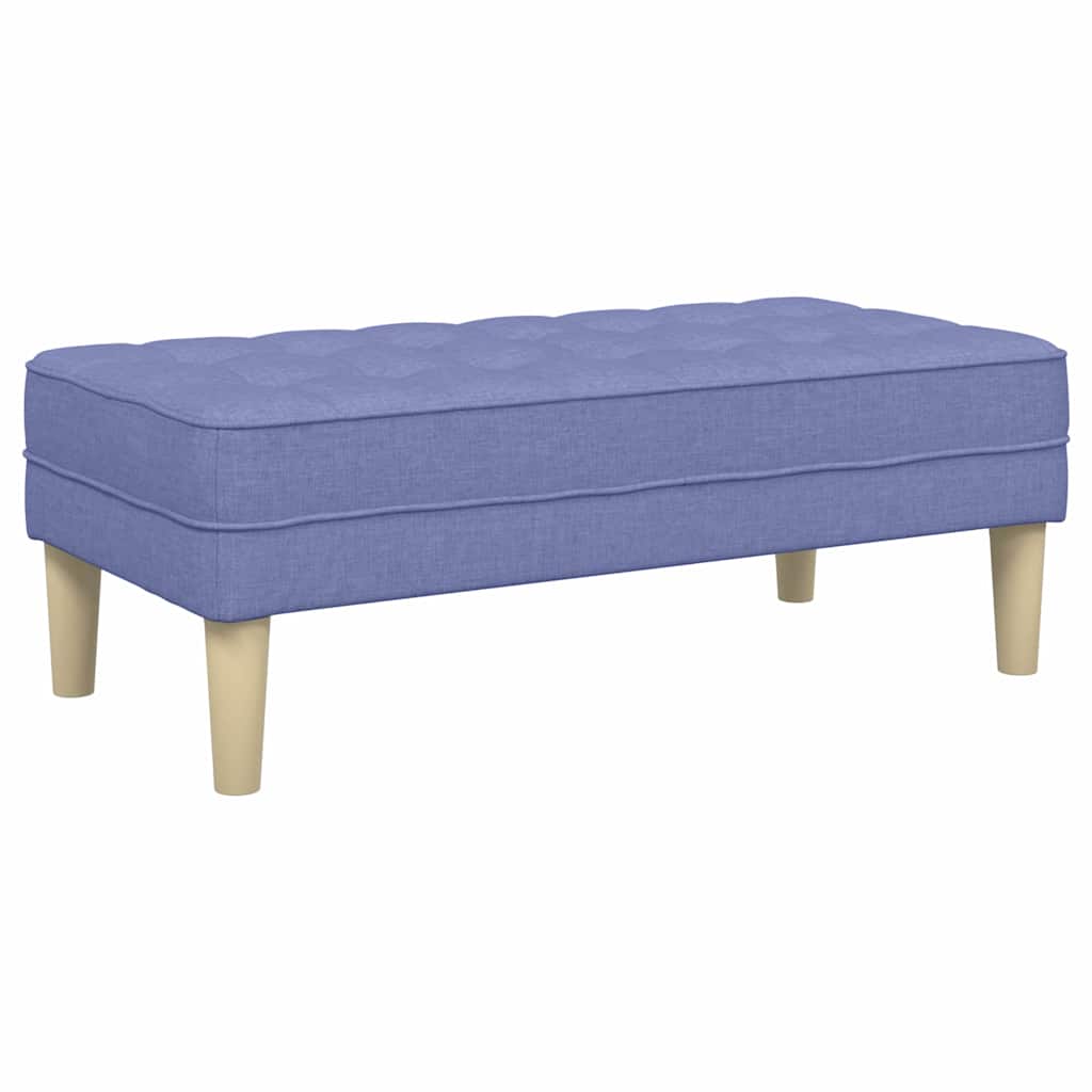 Bench with Cushion Jeans Blue 113 X 57 X 39 Cm Fabric