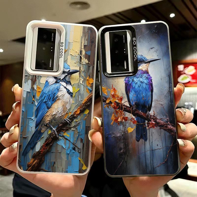 Vogel-Ölgemälde-Stil Stoßfeste Handyhülle für Xiaomi Poco X7 X6 X5 X3 Pro F7 Ultra M8 Redmi 15C 15 14C 13C 12C 10C 13 12 10