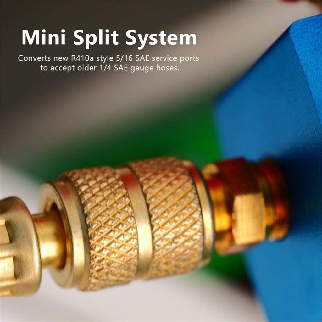 R410A Adapter Set Split Adapter Kit Straight Adapters Air Conditioner Tool System Repair Tool Perfect for Technicians