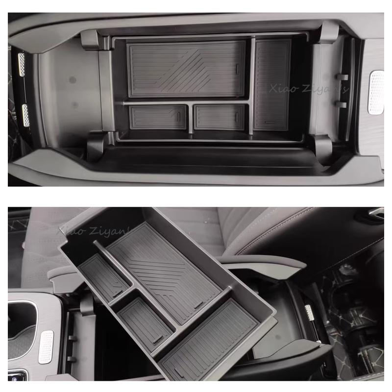 For Chery Tiggo 8 PHEV CSH 2025~2027 2026 Car Armrest Storage Box Lower Storage Box Wireless Charging Pad Interior Accessories