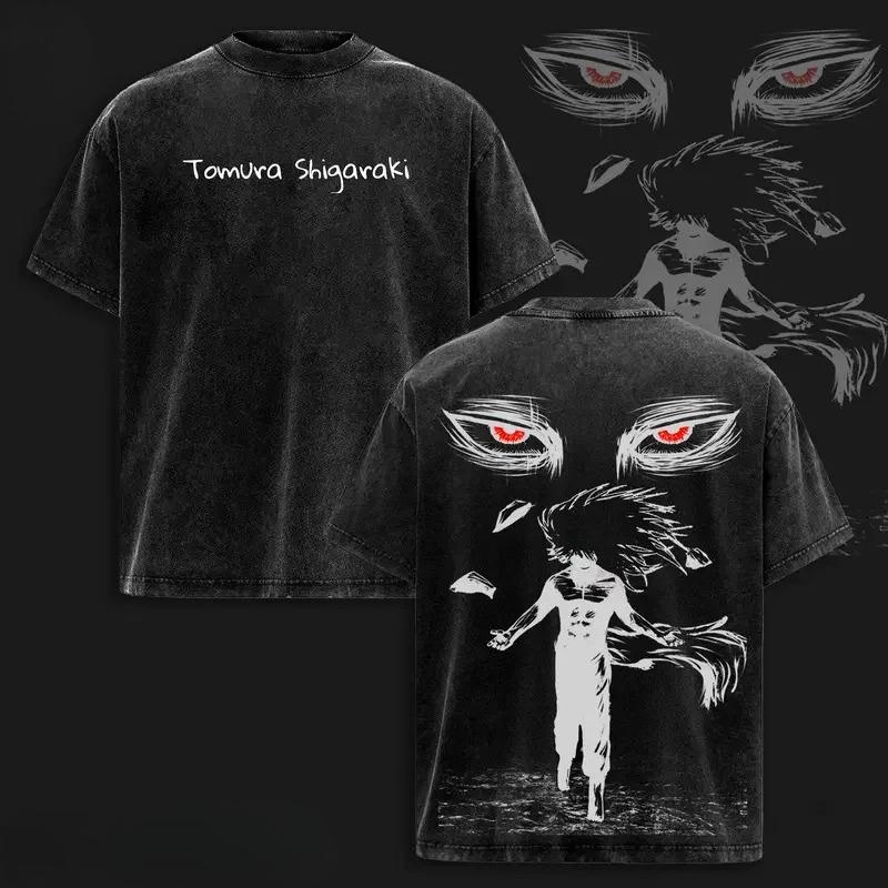 Anime My Hero Academia Shigaraki Tomura Graphic T Shirt Men Casual Clothing Oversized Tshirt Washed Cotton Tee Harajuku T-shirt