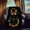 Butterfly Floral Customize Your Name Rv Blanket Comfortable Soft Lightweight Allseason Multipurpose Blanket For Travel Camping Picnics Sofa Rv Bed