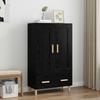 Sideboard Black Oak 70 x 31 x 115 cm Engineered Wood