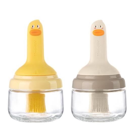 Öl-Pinsel mit Flasche Hitzebeständiger Silikon-Backpinsel Niedlicher Enten-Pinsel und Flasche zum Grillen Kochen Backen Barbecue Camping