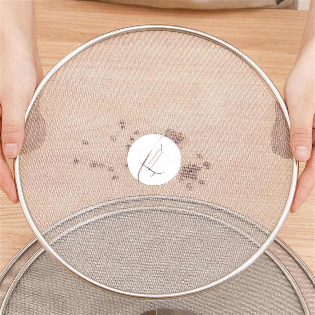 Metal Frying Pan Cover Splatter Screen Kitchen Tool Splatter Screen Spill Proof Kitchen Oil Proofing Lid Splatter Shield