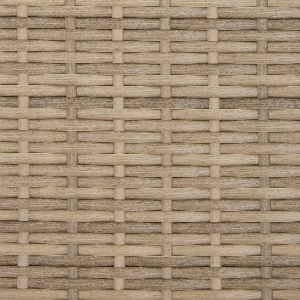 Vidaxl Sofa Ogrodowa 2-Osobowa Ze Stołkami, Beżowa, Rattan Pe