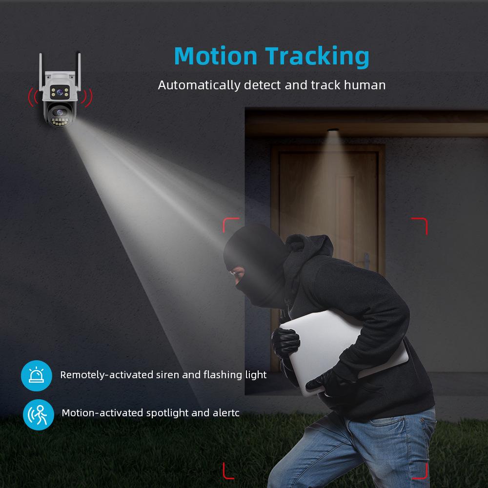 ICSEE Dual-Screen 9MP 5x Zoom HD WiFi Wireless Surveillance Camera Binocular