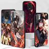 Hu Tao Genshin Impact Case for Xiaomi Redmi 10A 10C 9C 12C 9A 9i 10 12 9 Prime 9T K40 Pro Black Soft TPU Mobile Phone Bag Cover