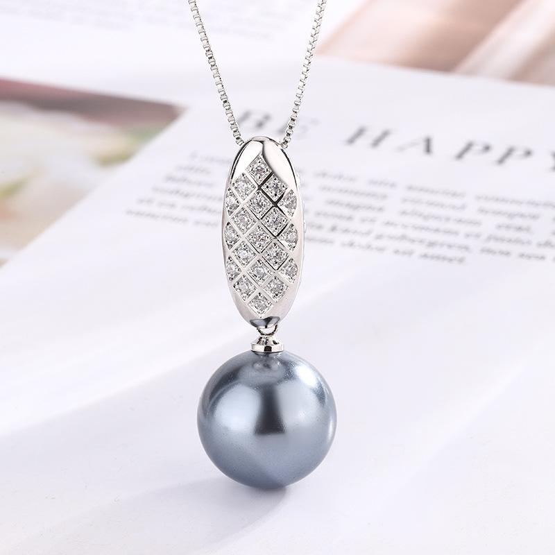 Jewelry Copper Bottom Gold Plated Premium Temperament Pendant Necklace 16Mm