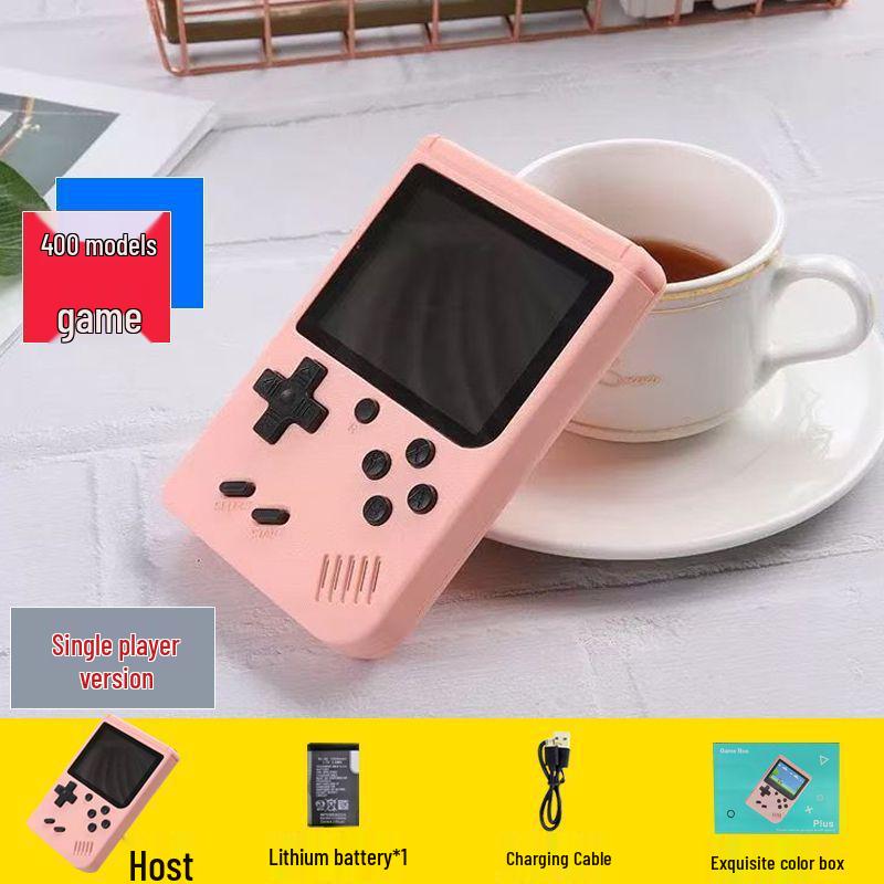 Macaron Handheld Game Console for Kids: 800 Classic Games, Single/Double Player, Accessories Included, Free Shipping