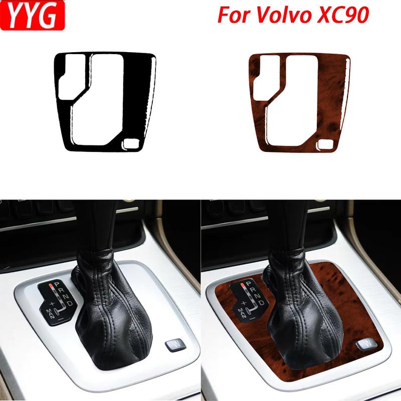 For Volvo XC90 2003—2014 Car Accessories Carbon Fiber Central Gear Shift Button Panel Interior Cover Trim Sticker Modification