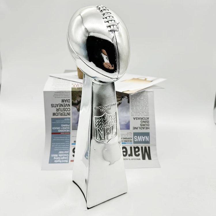 Resin Rugby & NFL Super Bowl Lombardi Trophy Souvenir Ornament