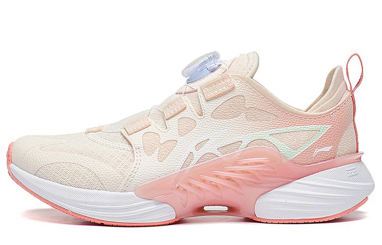Li Ning YOUNG Cyan Cloud 2.0 Cushioning Rebound Low top Kids Running Shoes Pink Apricot YKFT058-6 35