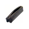 New COACH Pencil Case Iconic Coated Canvas With Smooth Leather Makeup Brush Bag Makeup Bag Small Women's Dark Brown C6333-IMAA8