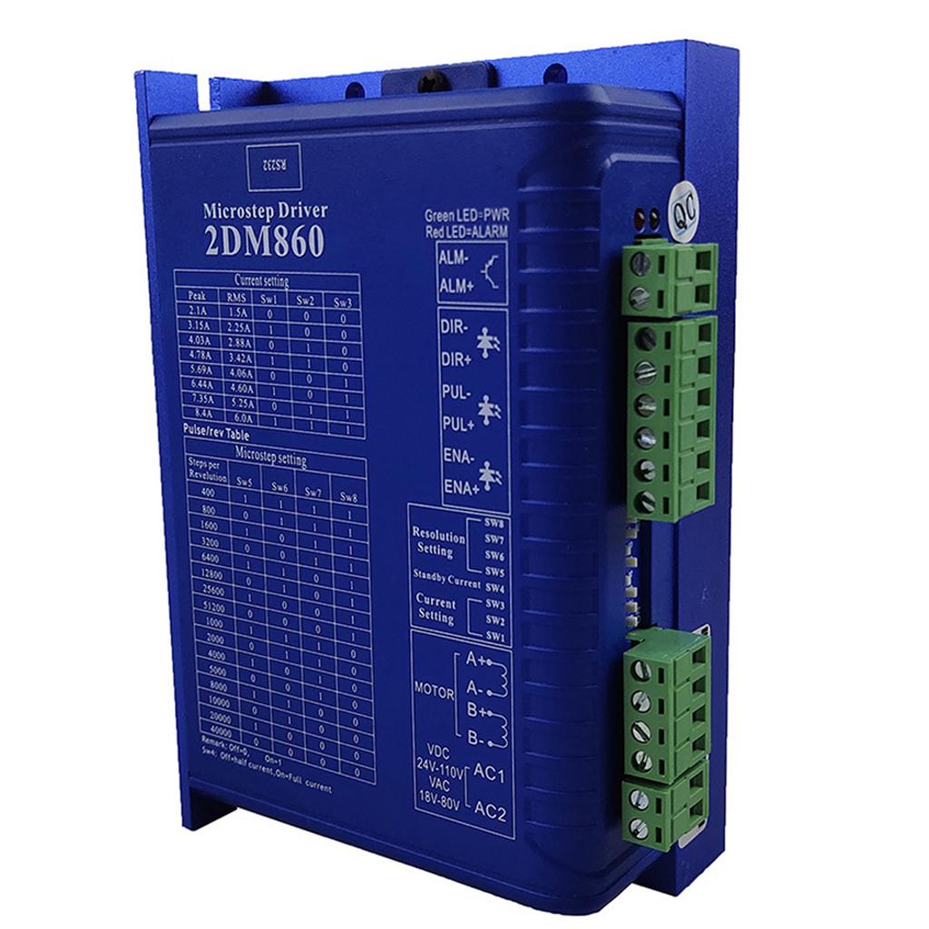 2DM860 Stepper Motor Driver Controller Microstep Controller Engraving Machine Systems 2 Phase Stepper Motor Driver