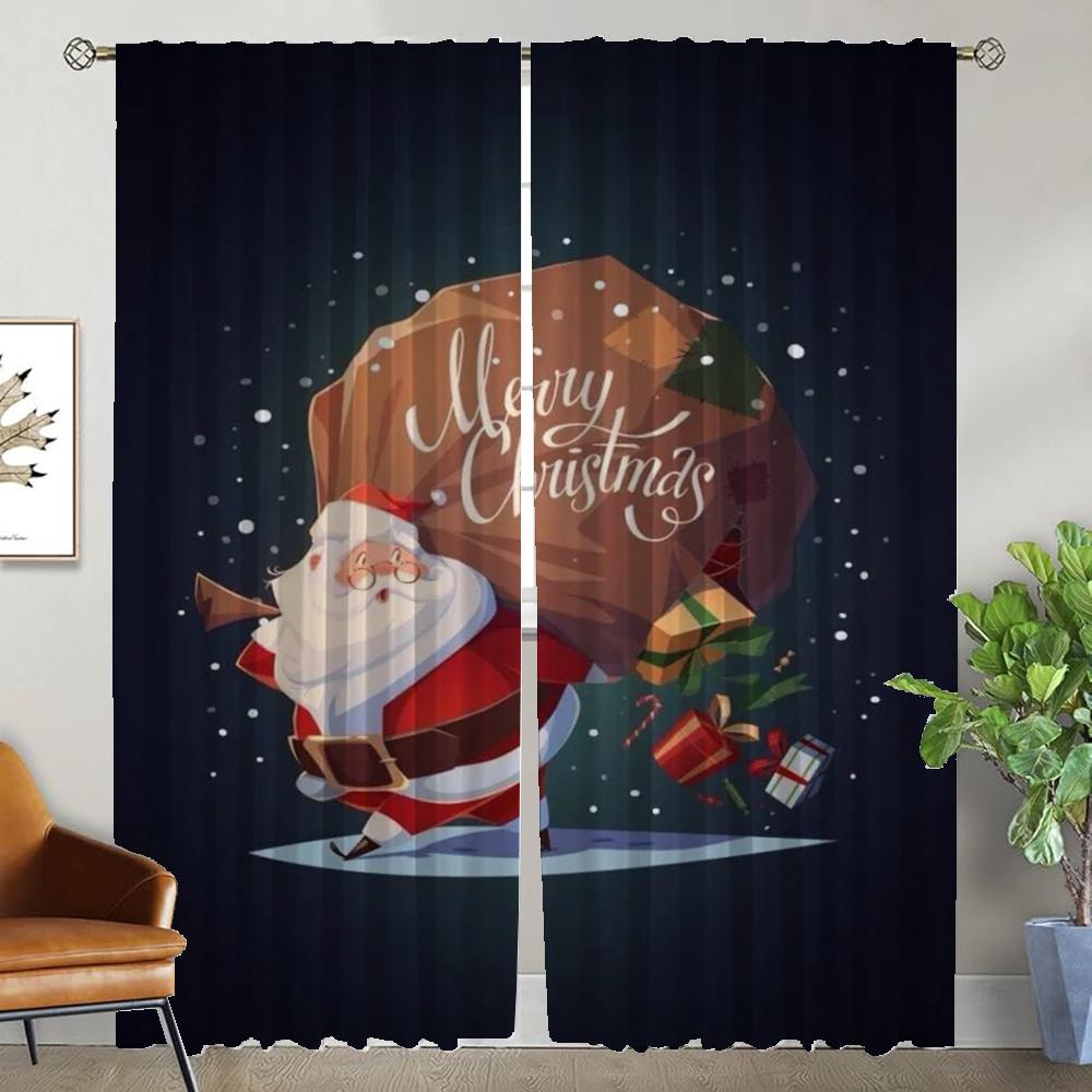 

Halloween Decoration Christmas Blackout Curtain for Room 2 Panel Kitchen Curtains 2 Pieces Home Interior Curtains Partition W50xH70cmx2pcs-CL