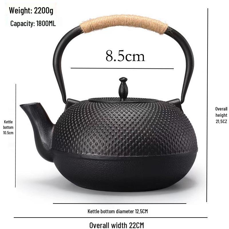 Small Cast Iron Kettle Teapot for Stove-Top Use