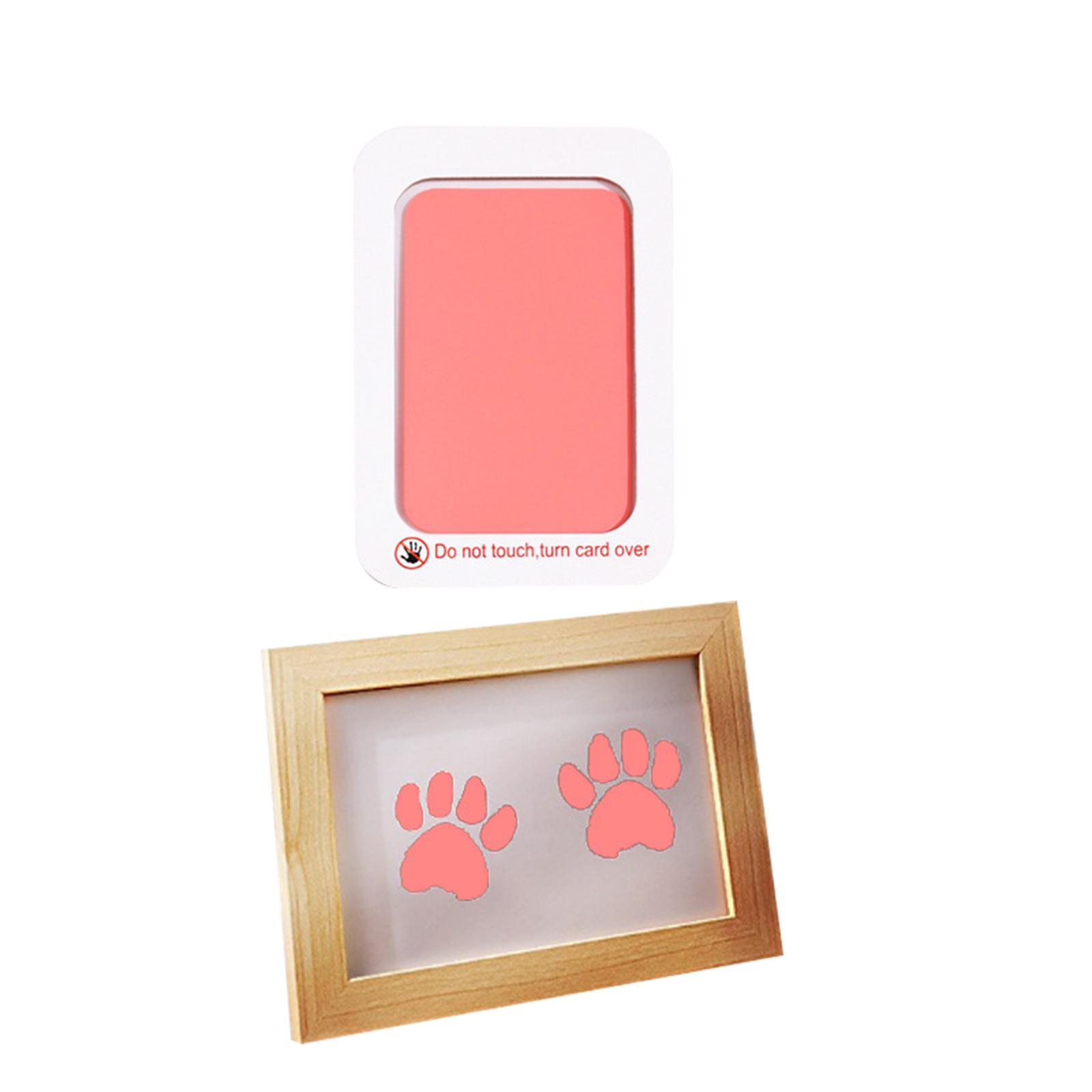 

Print Frame & Ink Pads Kit,Dog Or Cat Print Kit,2 No Mess Ink Pads For Pet,Print Pad For Dogs,Wooden Pet Memorial Frame,Personalized Pet 1ml One Size розовый
