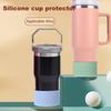 Silicone Bottom Cover Wear Resistant Bottom Holder Protector Water Bottle Boot Sleeve for Stanley 40oz Tumbler with Handle