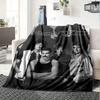Queen Band Members Flannel Blanket With Customizable Name Soft And Comfortable Shawl Blanket For All Seasons Suitable For Home Travel Camping Office
