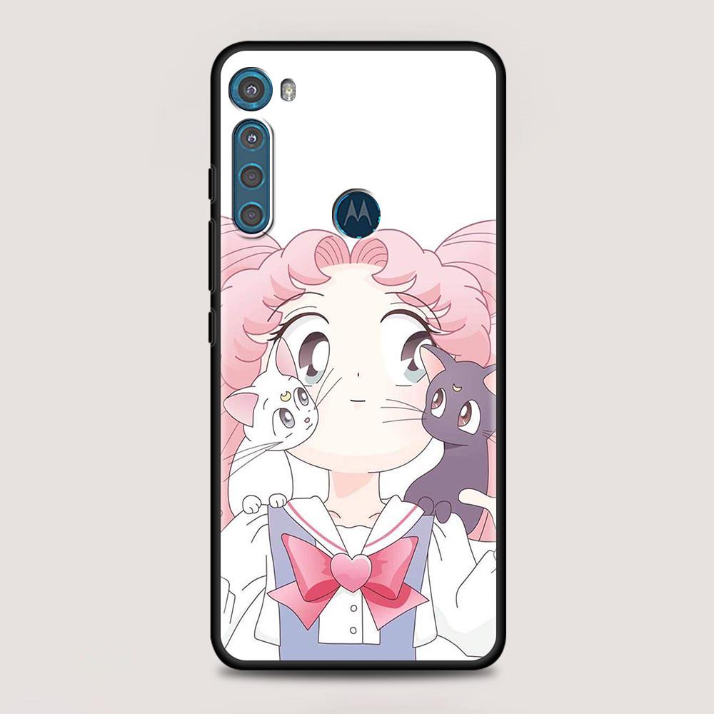 Anime Girl Magic Girl For MOTOROLA One Fusion Case for Moto G10 G9 G8 Plus Play Power One G20 G30 G40 G50 G60 Edge20 Phone Shell