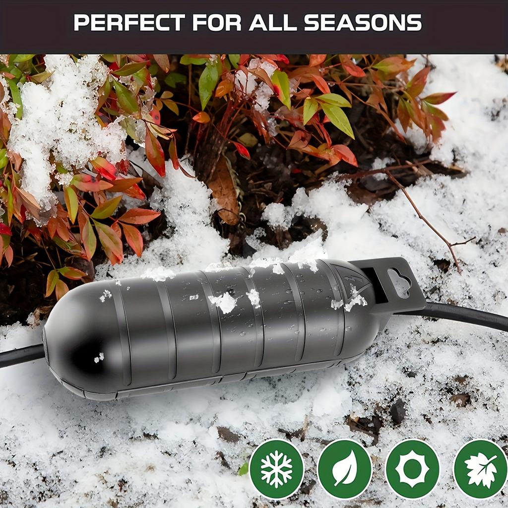 Extension Cord Plug Connection Protective Safety Cover, Water-Resistant Indoor Outdoor,String Holiday Christmas Lights Tools Fan