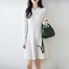 Women Sweater Dress 100% Wool MODERN NEW SAGA O-neck Knit Long Pullover Winter Jumpers Wool Long Dress Female