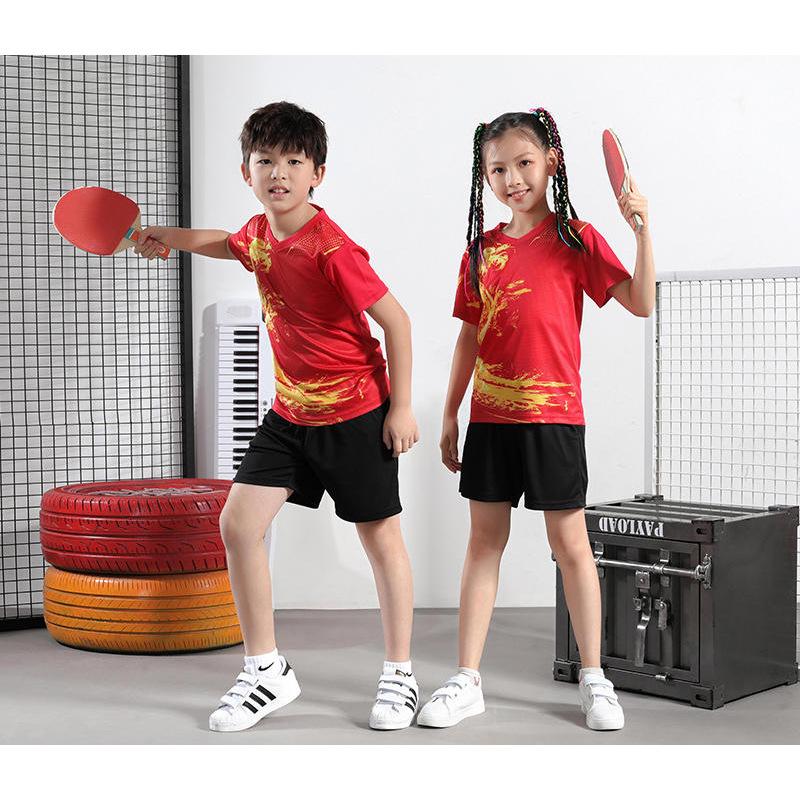 Kids' Quick-Dry Table Tennis and Badminton Sportswear Set