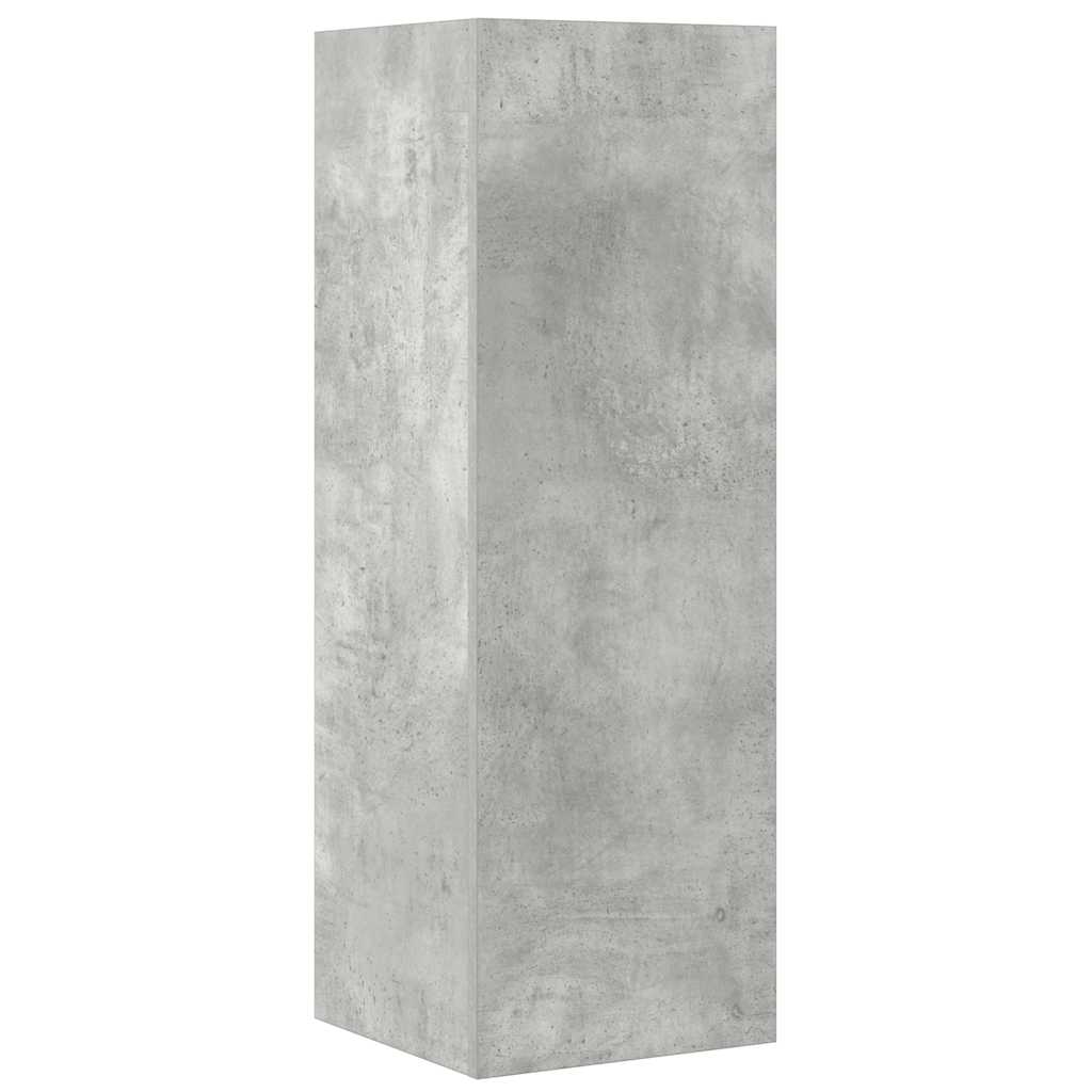 4 piece TV cabinet set concrete grey particleboard