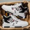 Sneakers Alte da Uomo, Scarpe da Uomo Trendy Color-Block Graffiti, Versatili Scarpe Sportive Casual Stile Street