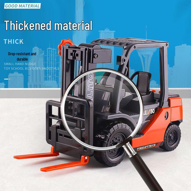Durable Large Forklift Toy Model for Boys - Crash-Resistant Educational Gift